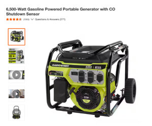 Example of a generator for sale.